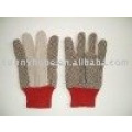 pvc dotted gloves for printing